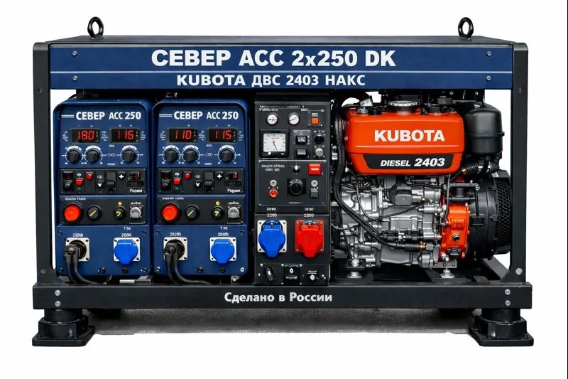 Сварочный агрегат Север АСС 2х250 DK KUBOTA ДВС 2403 НАКС
