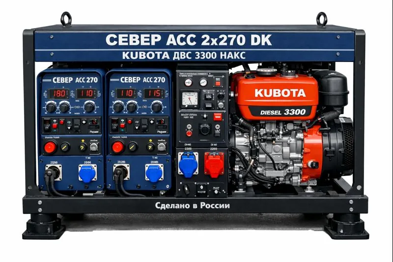 Сварочный агрегат Север АСС 2х270 DK KUBOTA ДВС 3300 НАКС