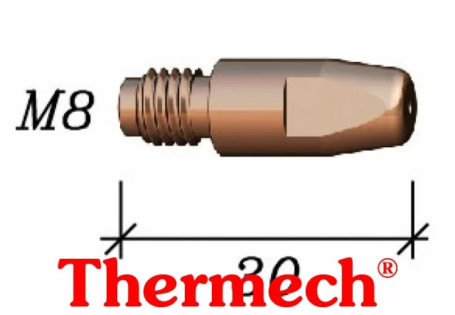 Наконечник CuCrZr M8×10×30 мм, Ø1,0 мм Robo