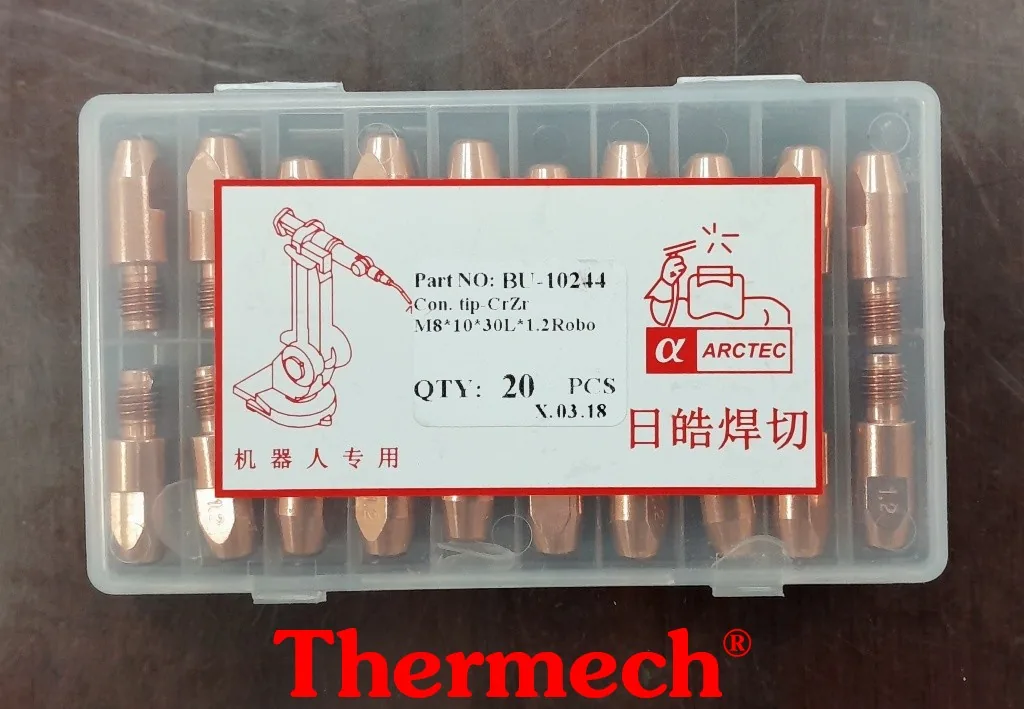 Наконечник CuCrZr M8×10×30 мм, Ø1,2 мм Robo ARCTEC