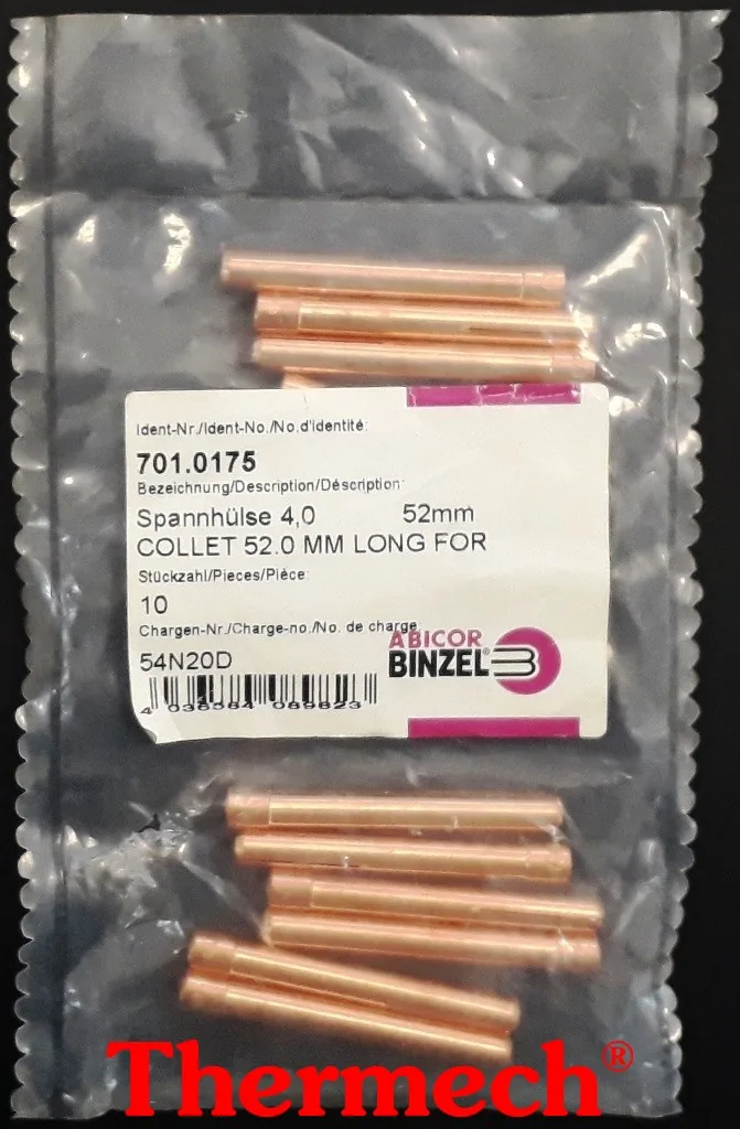 Цанга Ø4,0×52 мм, упаковка 10 шт., Abicor Binzel®