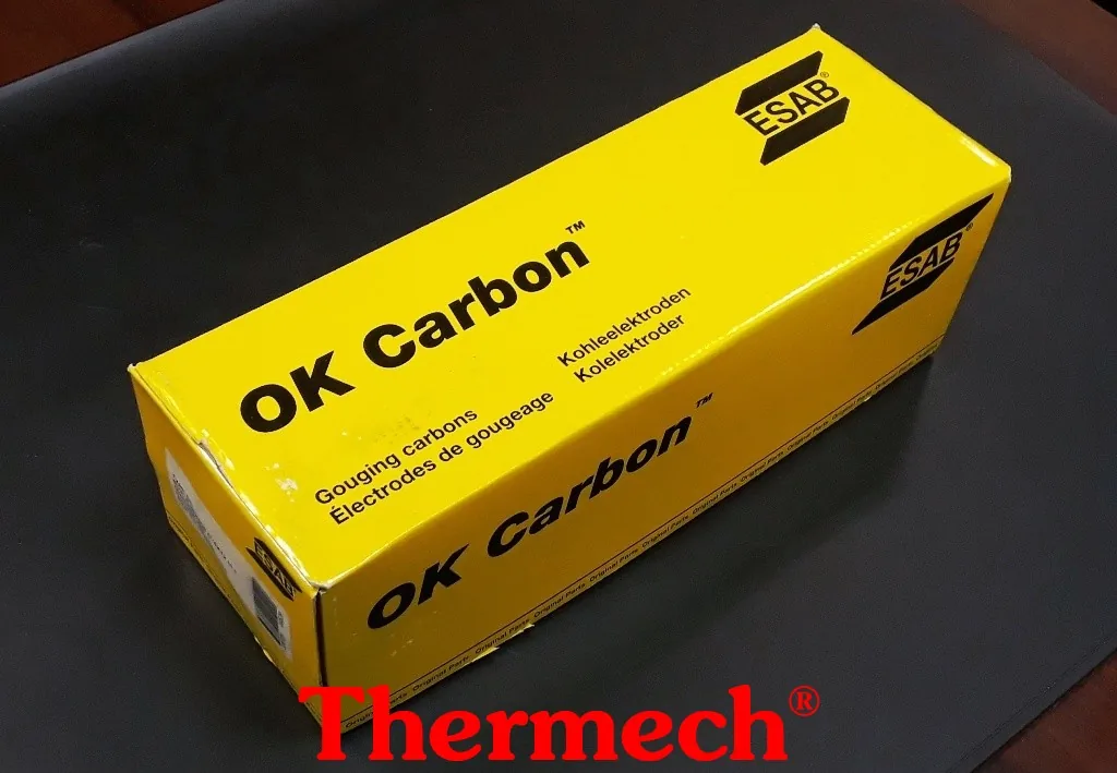 Угольные омеднённые электроды ESAB OK Carbon DC, 6,35×305 мм