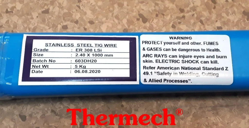 Присадочный пруток TIG ER308LSi, Ø 2,0 мм, 1000 мм, 5 кг