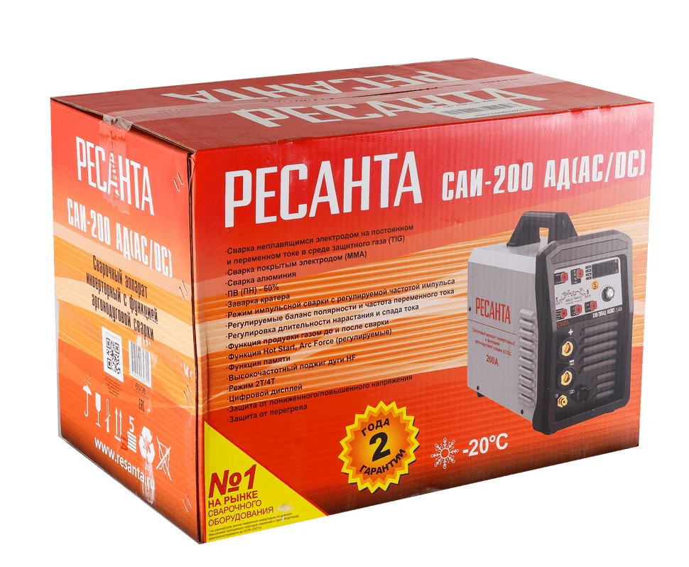 Сварочный инвертор Ресанта САИ-200АД (AC/DC)